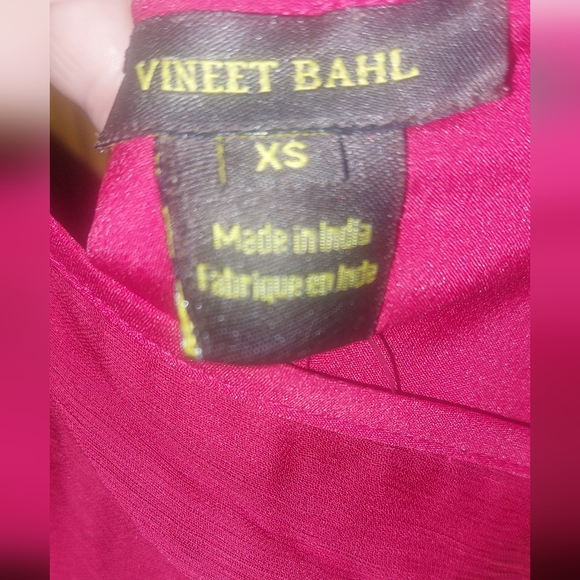 Anthropologie Vineet Bahl Sleeveless V-Neck Fringe Maxi Dress in Red - Picture 15 of 16